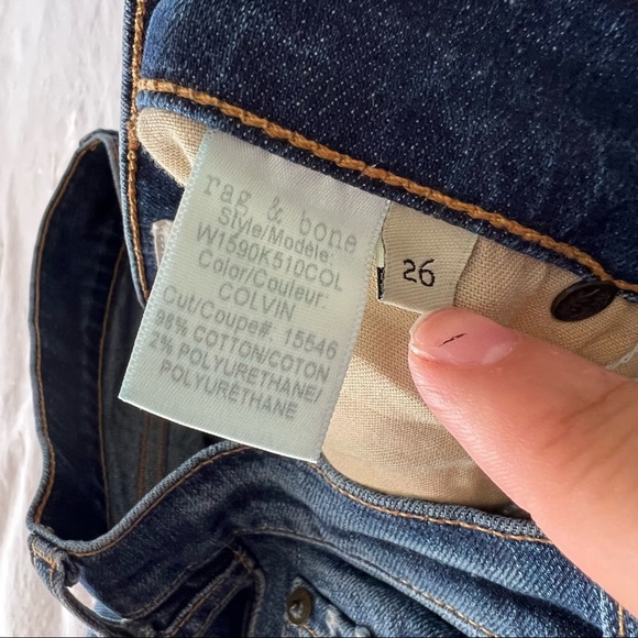 rag & bone distressed Dre jeans in Colvin | Sz 26 - Picture 6 of 9